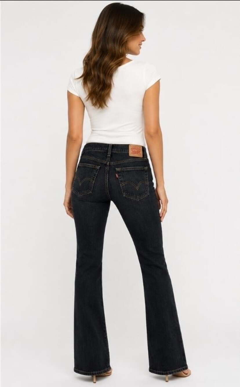Levi's Dark Blue Slimming Straight Leg Jeans Women  36/34 No Flaws CR60 Nice
